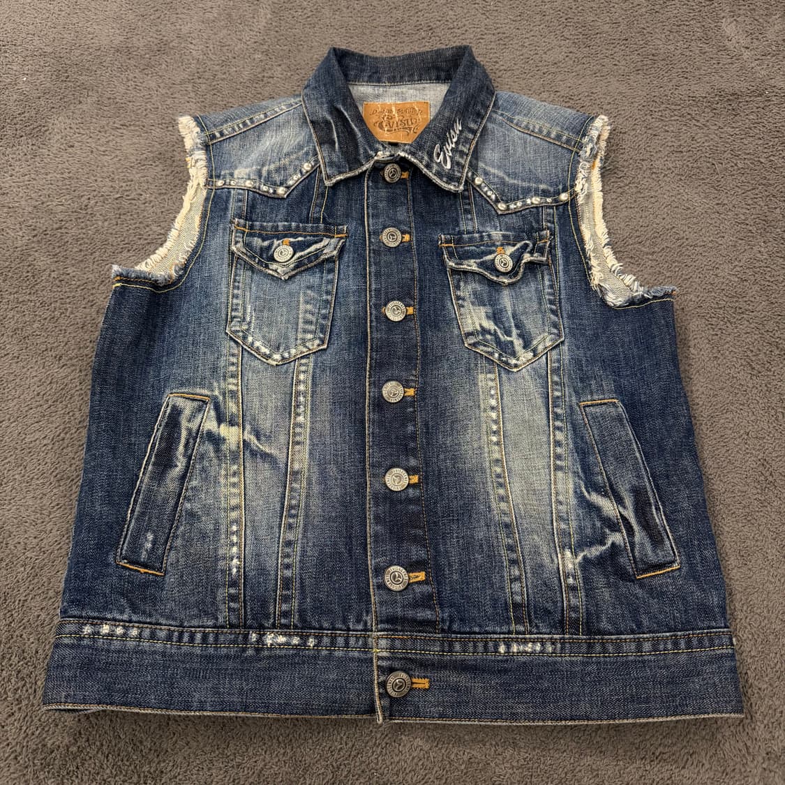 [정품/M] Evisu 에비수 빈티지 웨스턴 데님 조끼 베스트 자켓 상품이미지2