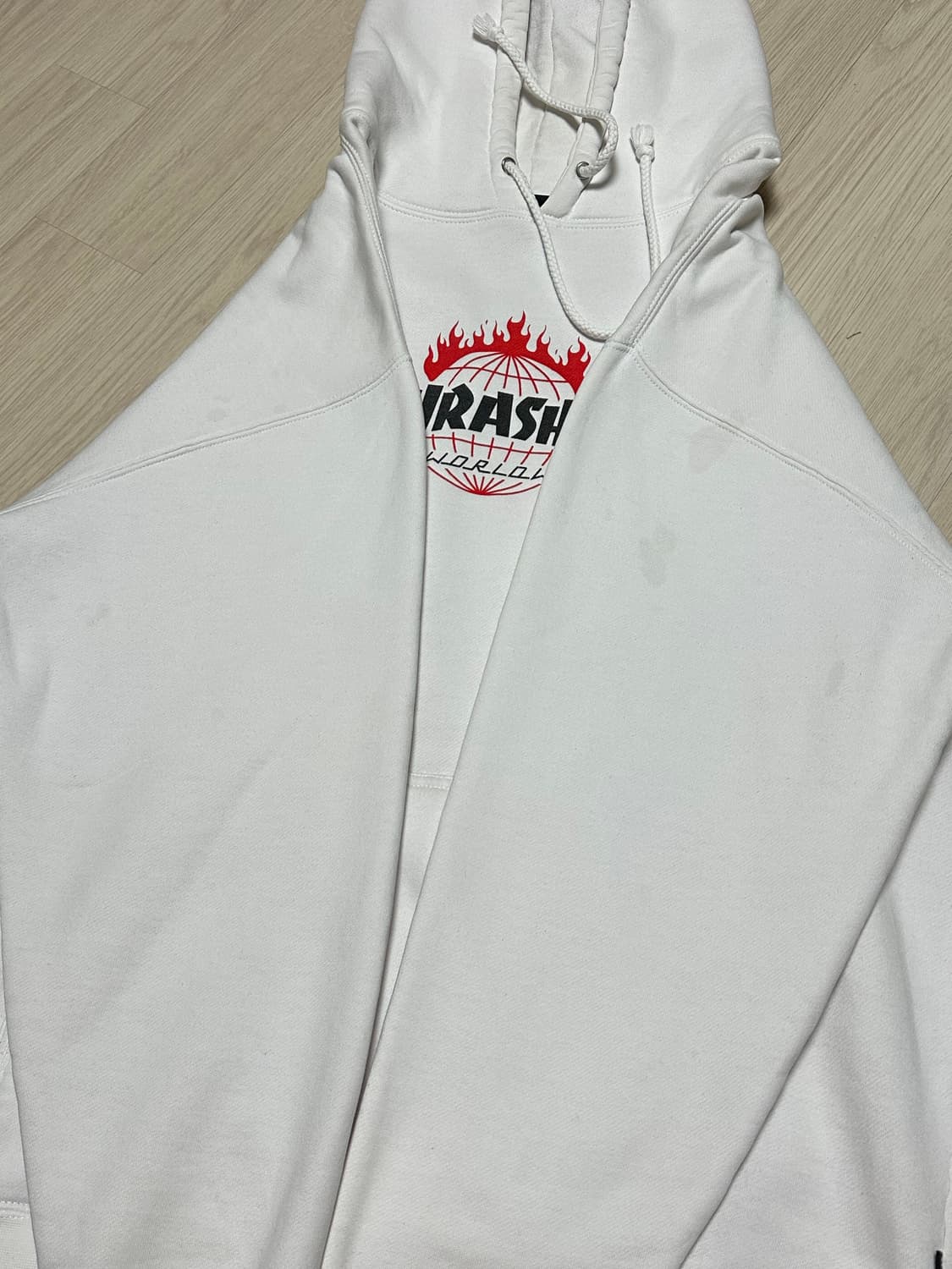 허프 HUF X 트레셔 빅로고 후드티 화이트 상품이미지5