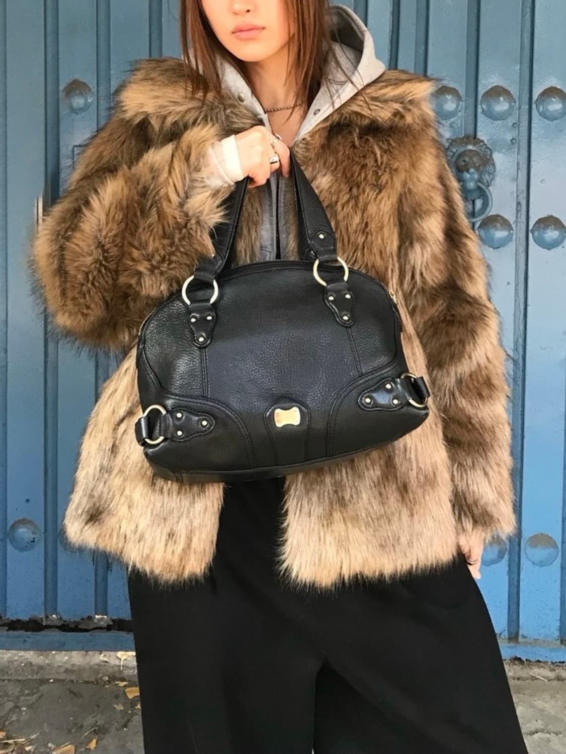 퍼 자켓 fur jacket brown 상품이미지3