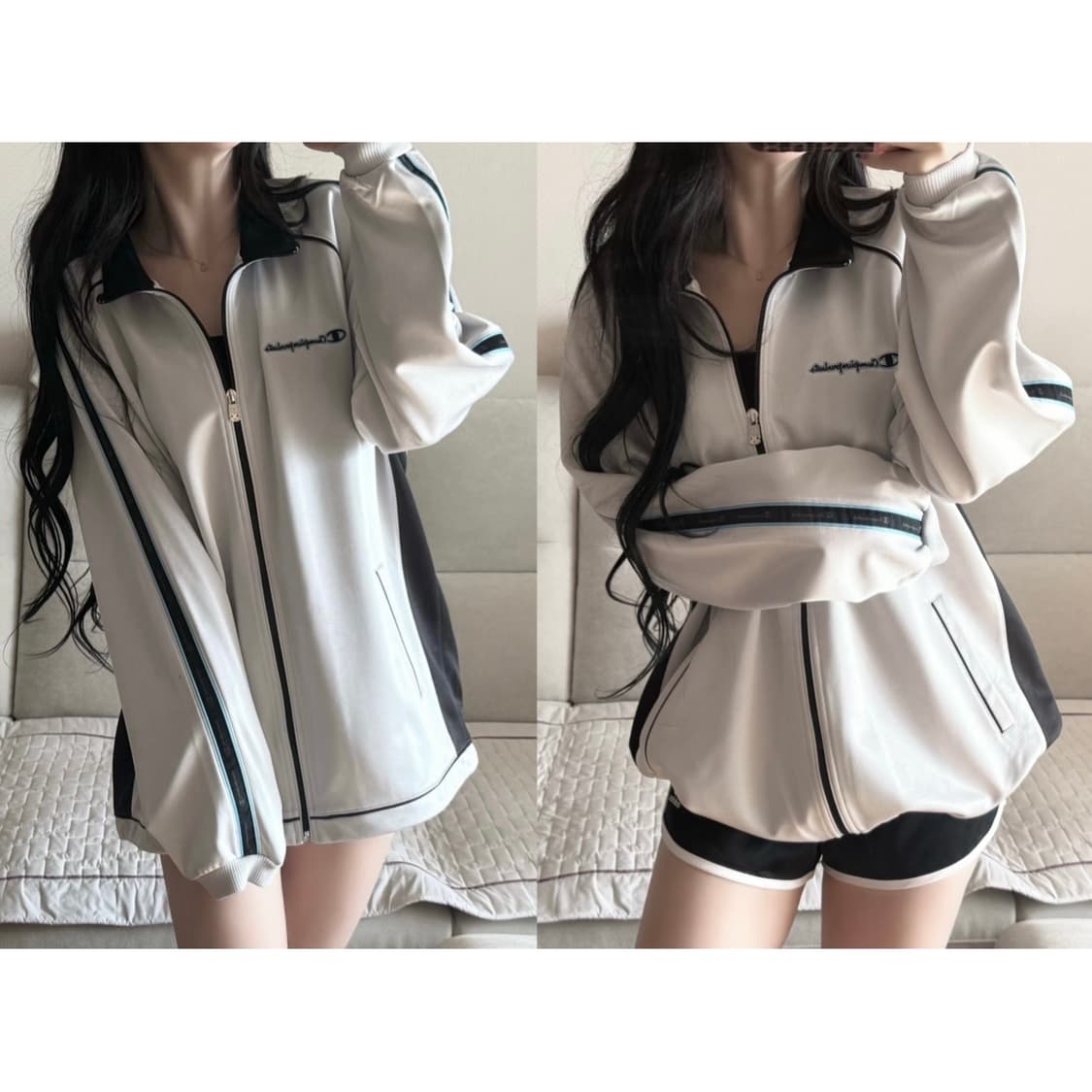 챔피온 일본 유광실버/블랙 져지 상품이미지1