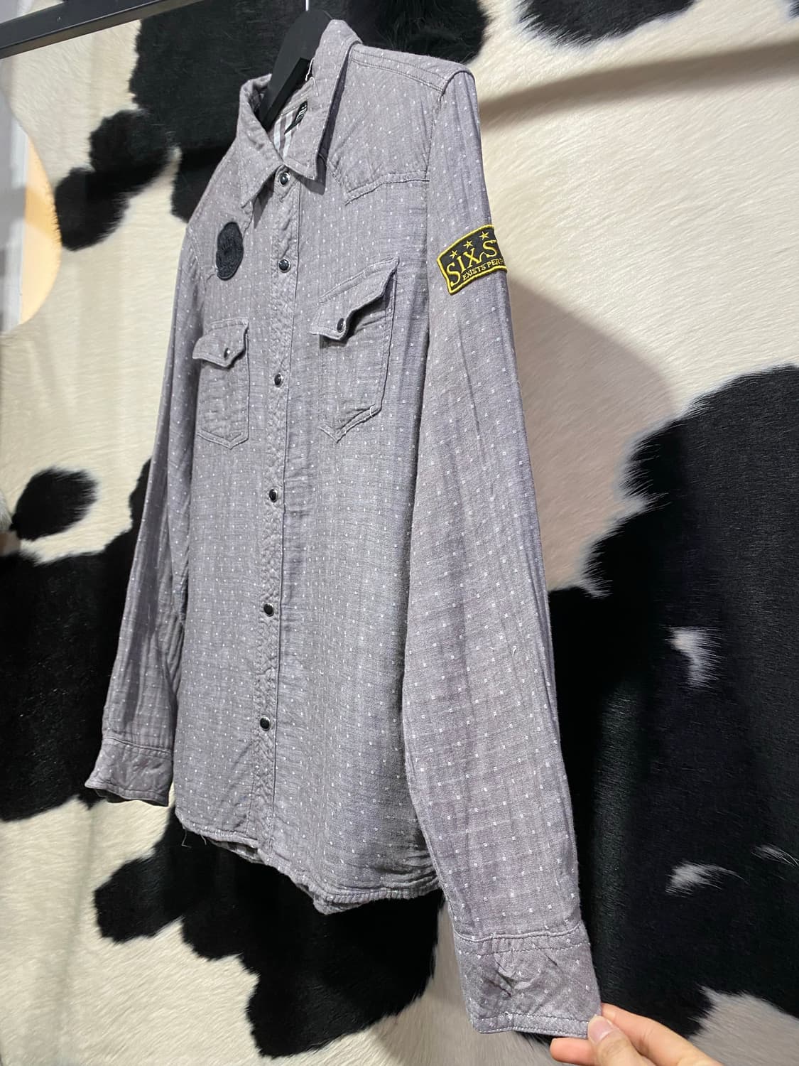 Russ K 도트 웨스턴 셔츠 상품이미지3