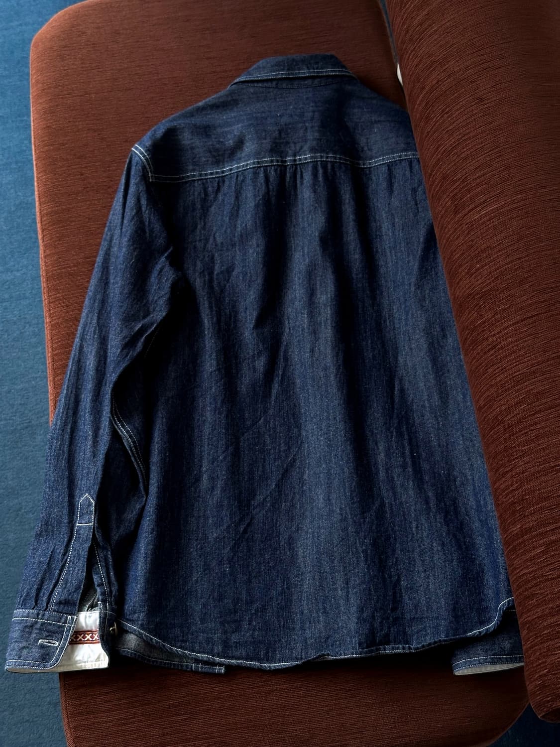 Cotton denim work design shirt 상품이미지8