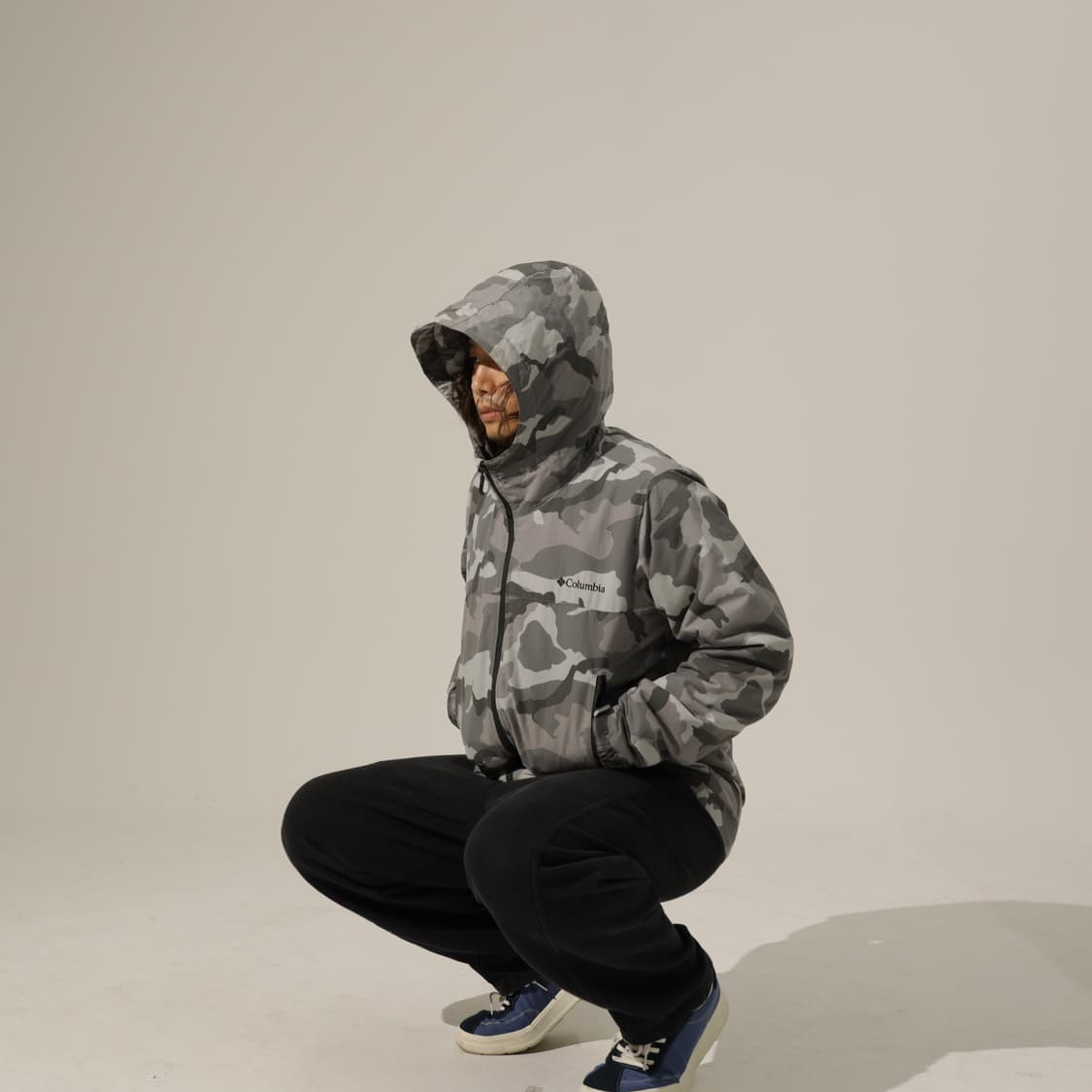Columbia 그레이 카모 윈드 브레이커 상품이미지10