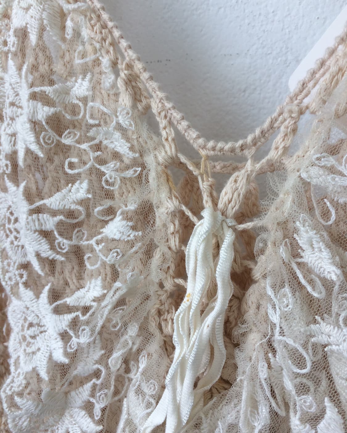 Lace trimming lace up point crochet slee 상품이미지6
