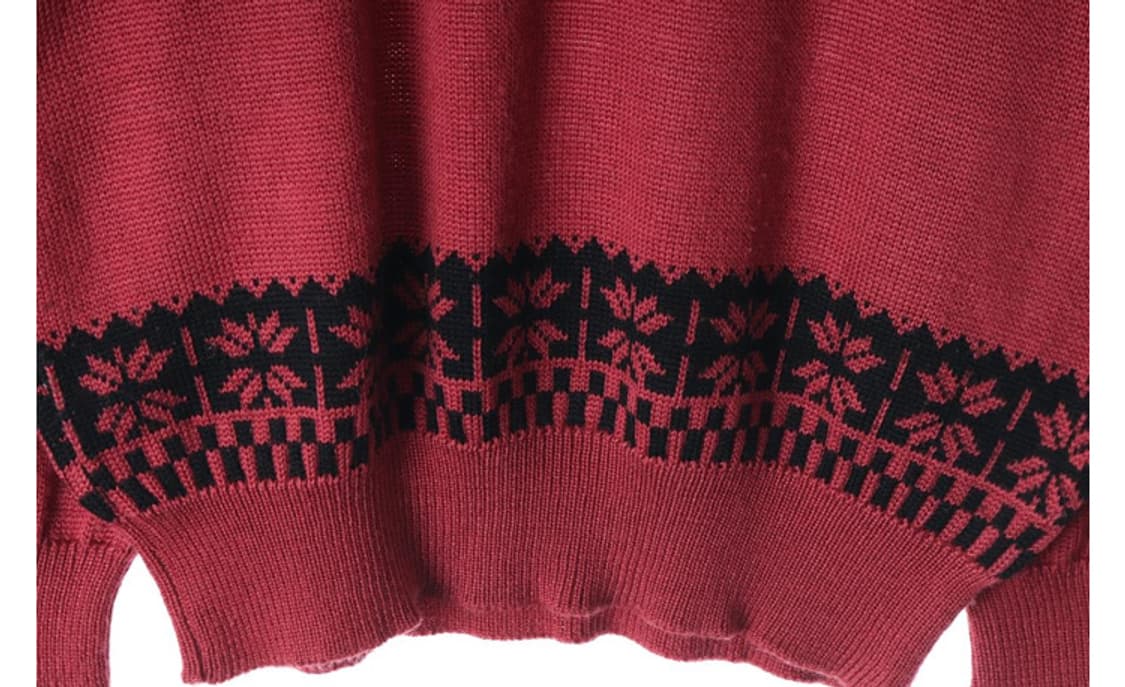 D. MARSHI 레드 블랙 패턴 니트 스웨터 상품이미지3