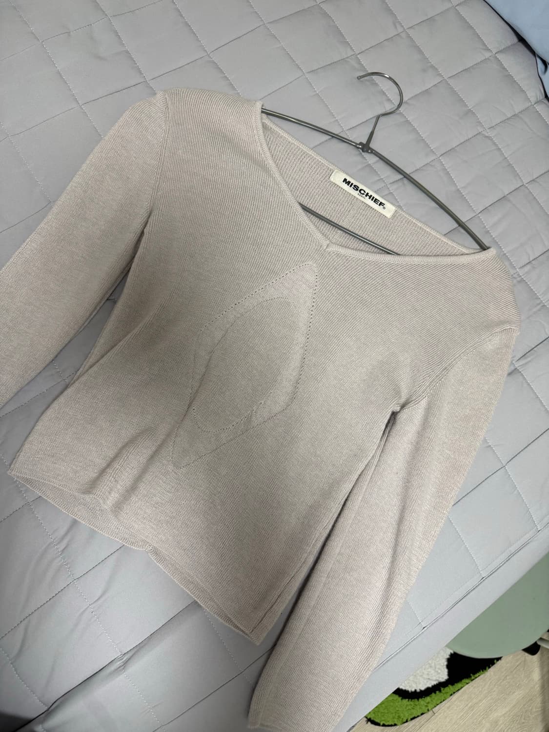 미스치프 롬버스 브이넥 니트 s 상품이미지3