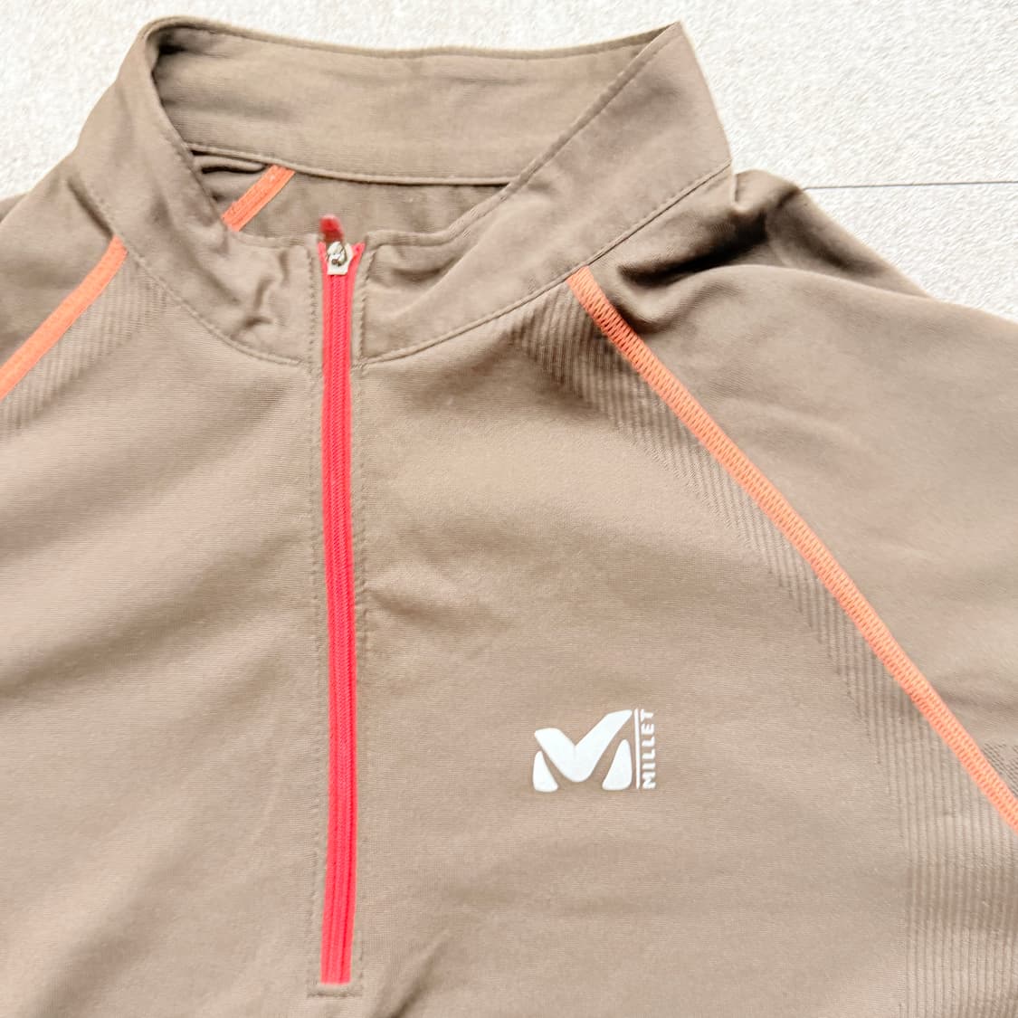 밀레 기능성 반집업 롱슬리브 티셔츠 (브라운)  상품이미지4