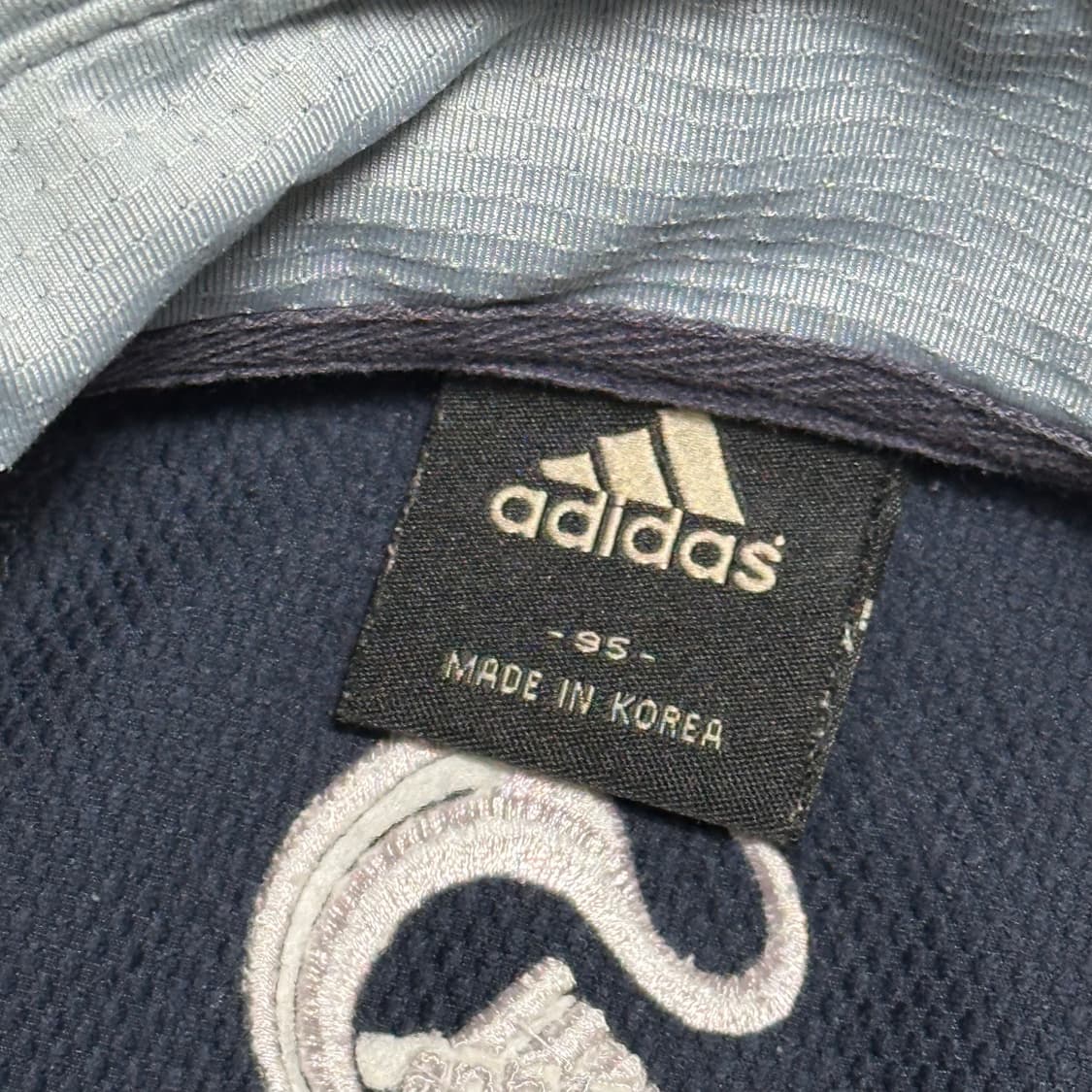 Adidas 바이에른 뮌헨 블루 삼선 네이비 바람막이 상품이미지3