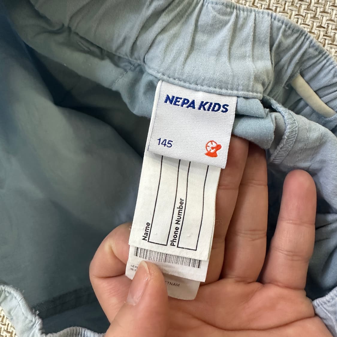 145 네파키즈 라이트블루 카고 팬츠 0408D 상품이미지2