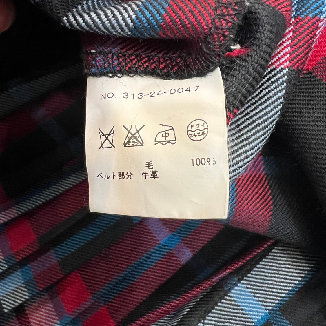 울 체크 플리츠 랩 스커트 상품이미지8