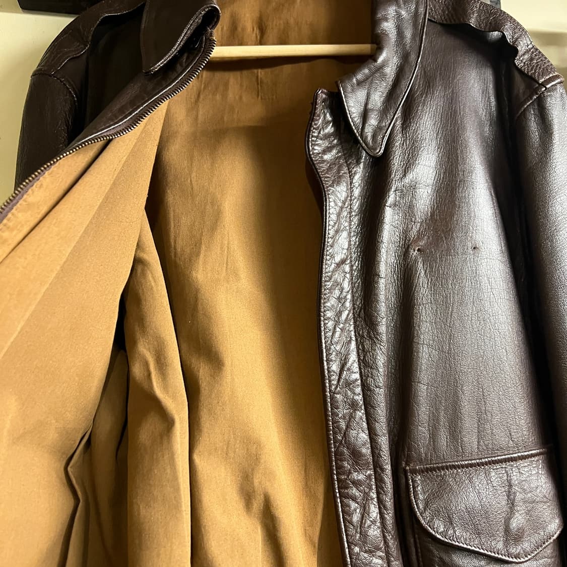 Cooper A-2 Type Goat Skin Leather Jacket 상품이미지7