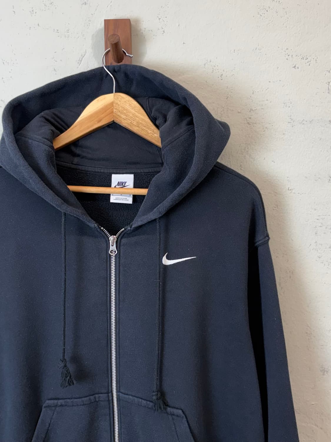 나이키 스우시 투웨이 후드집업 블랙 상품이미지2