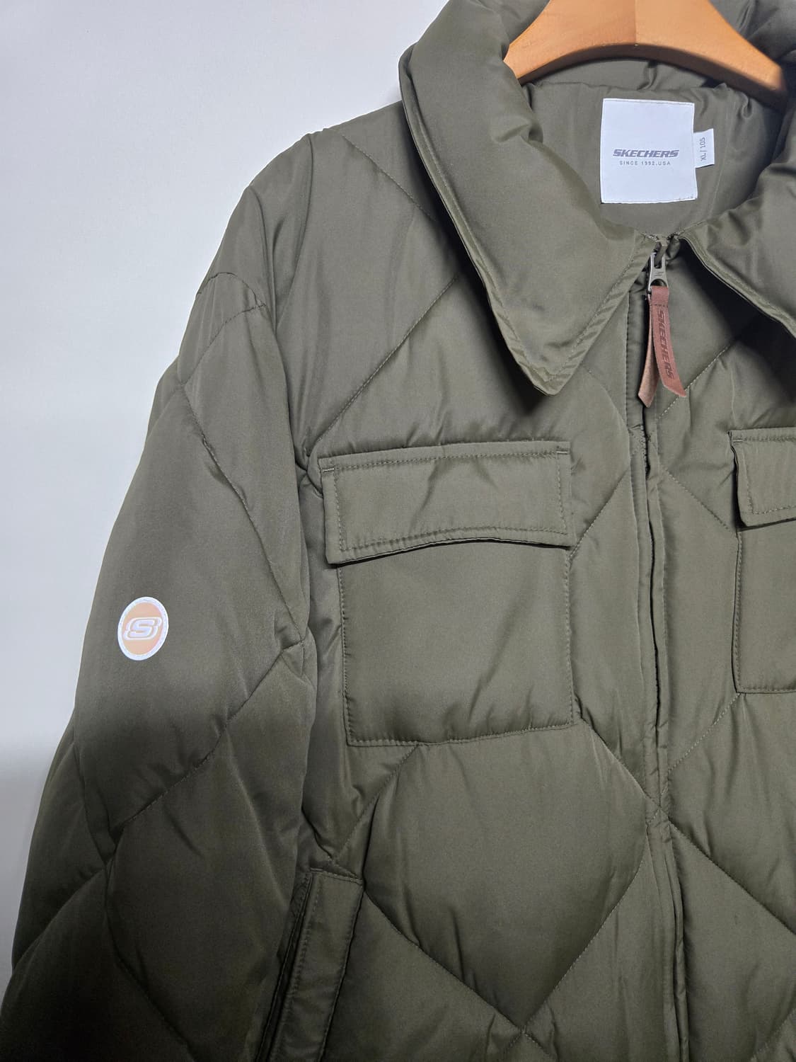 스케쳐스 롱 퀼팅 패딩 XL(105) 올리브 카키 상품이미지4
