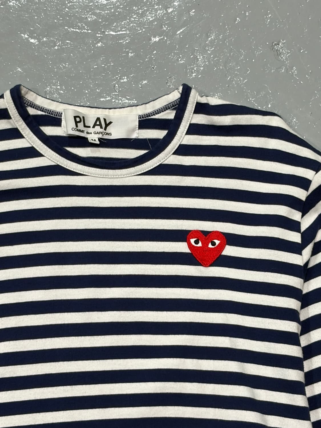 꼼데가르송(Comme Des Garcons)네이비 화이트 롱슬리브 상품이미지2