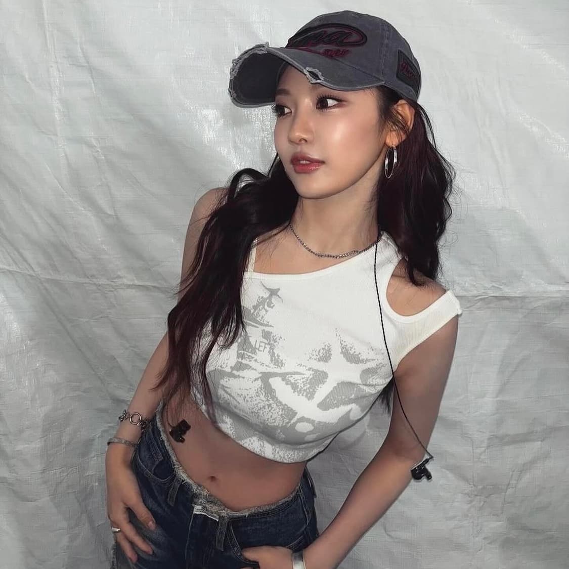 Differentis ribbed cut-out top white 닝닝 상품이미지2