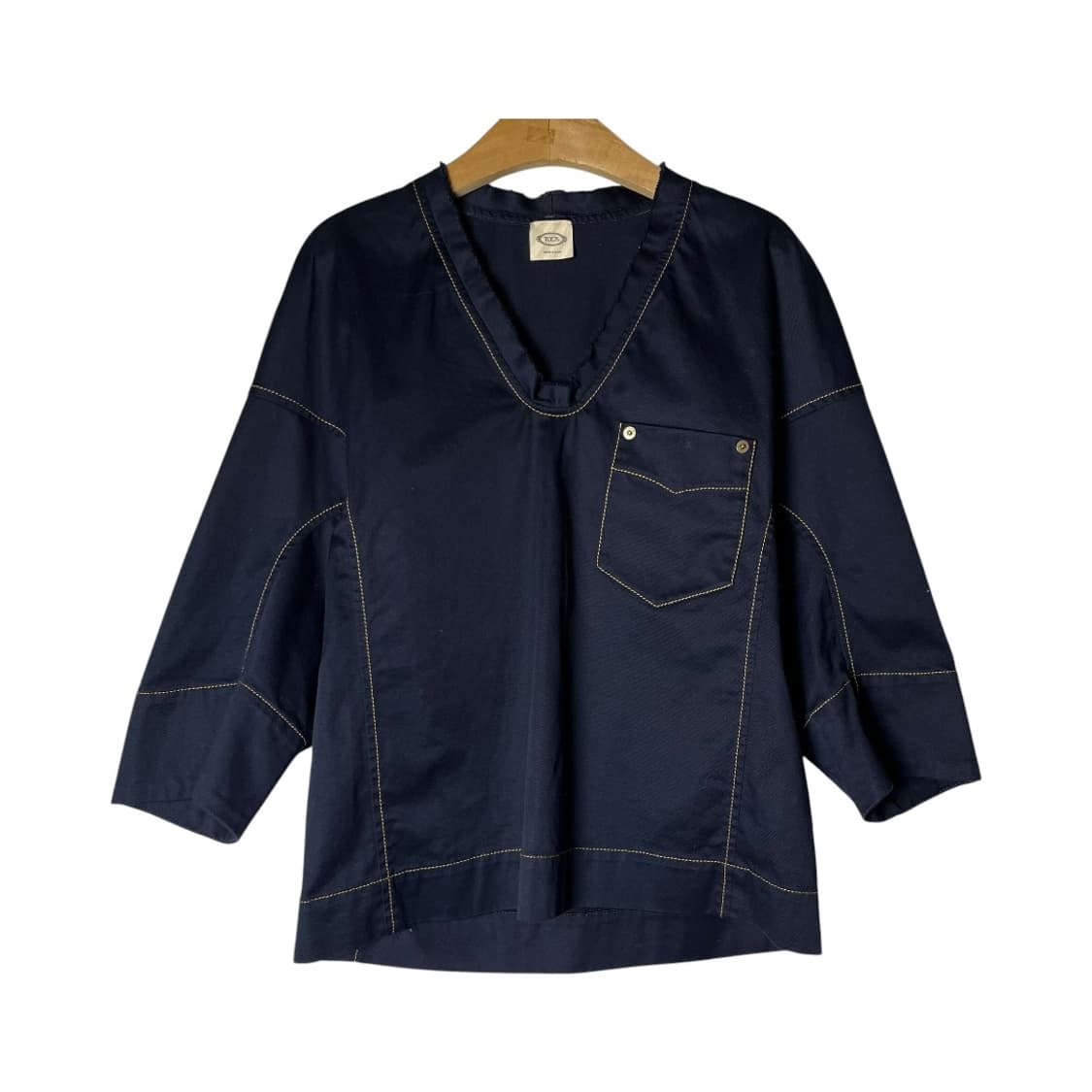 [Tod's] 토즈 스티치 코튼 블라우스 상품이미지1