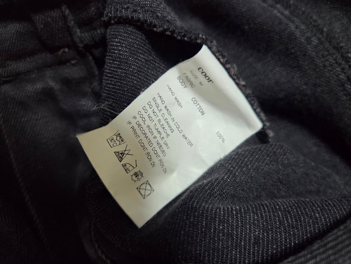 쿠어 투포켓 데님 자켓 흑청 M(100~105) 상품이미지2