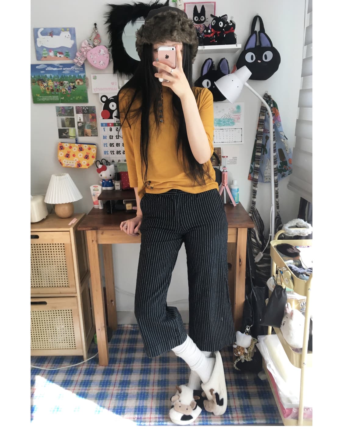 vintage henley neck multi button mustard 상품이미지3