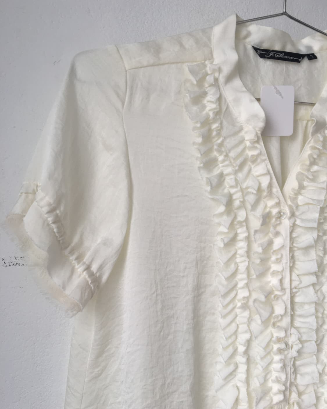 Frill point glossy shirt 상품이미지3