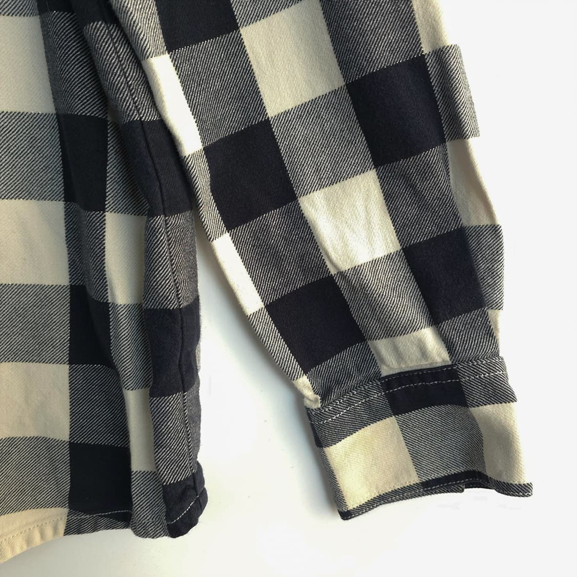 에비수 EVISU 체크 셔츠 블랙/화이트 XL 상품이미지5