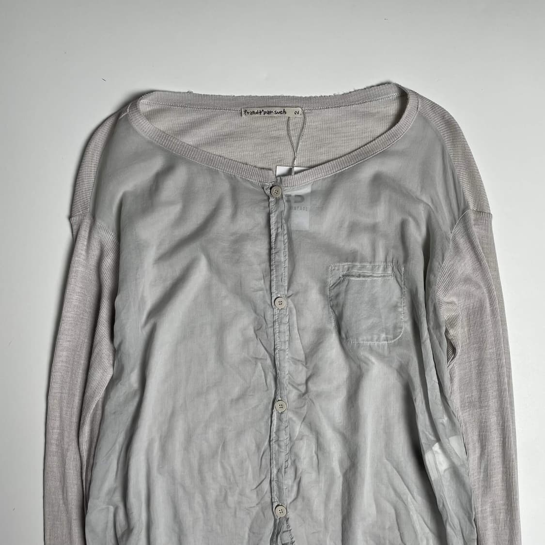 Transit 패브릭 레이어드 그레이 가디건 ( italy)   상품이미지2