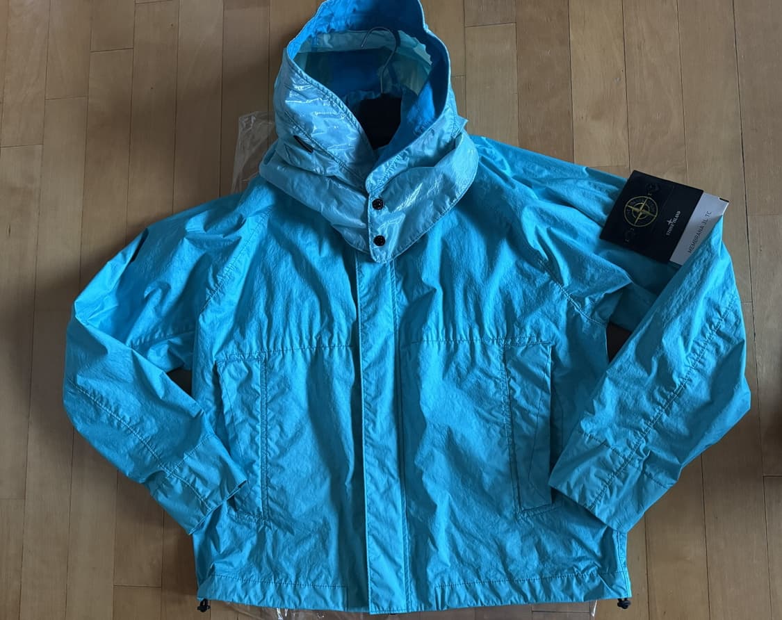 스톤아일랜드 멤브라나 3L TC 탈부착 후드 블루종 상품이미지2