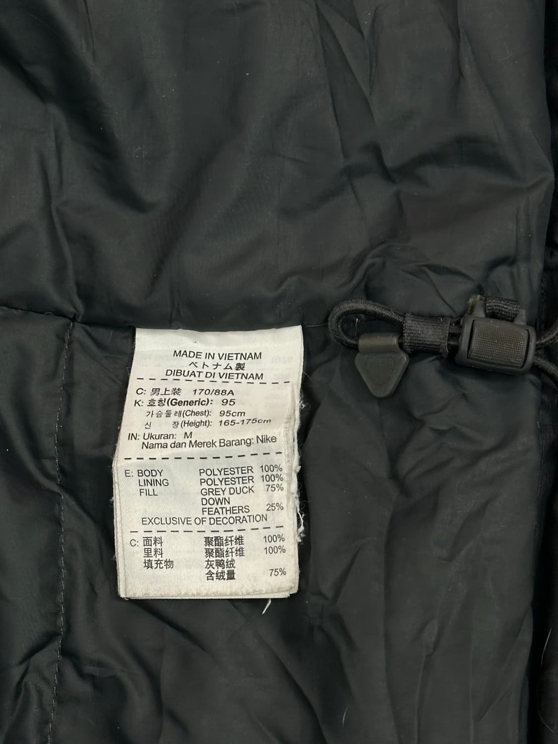 나이키 블랙 후드 패딩 점퍼 파카 M 상품이미지8