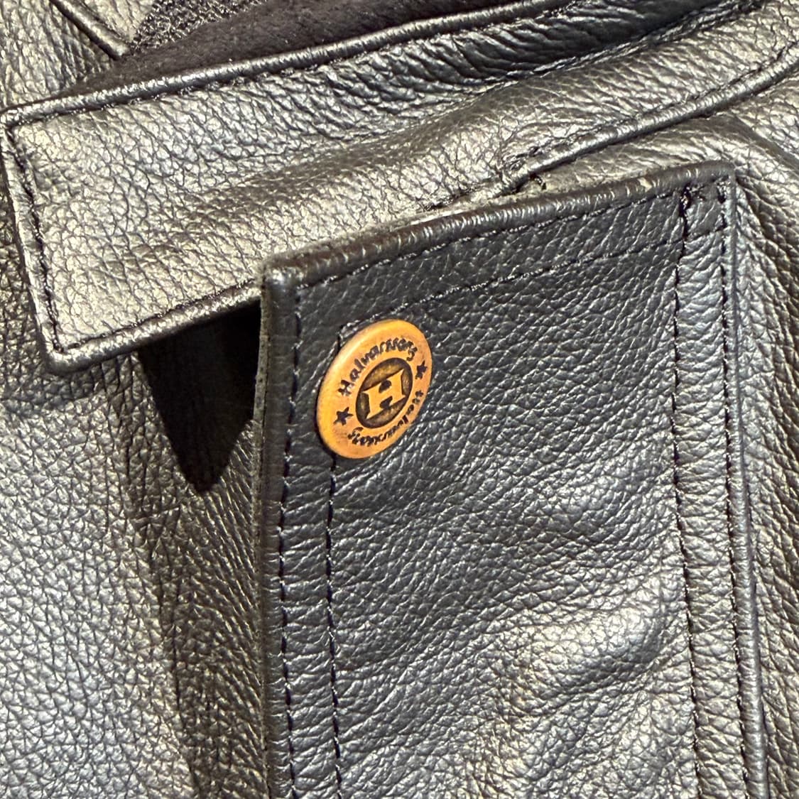 스웨덴 할바슨 헤비 카우레더 라이딩 자켓 L 소가죽 상품이미지3