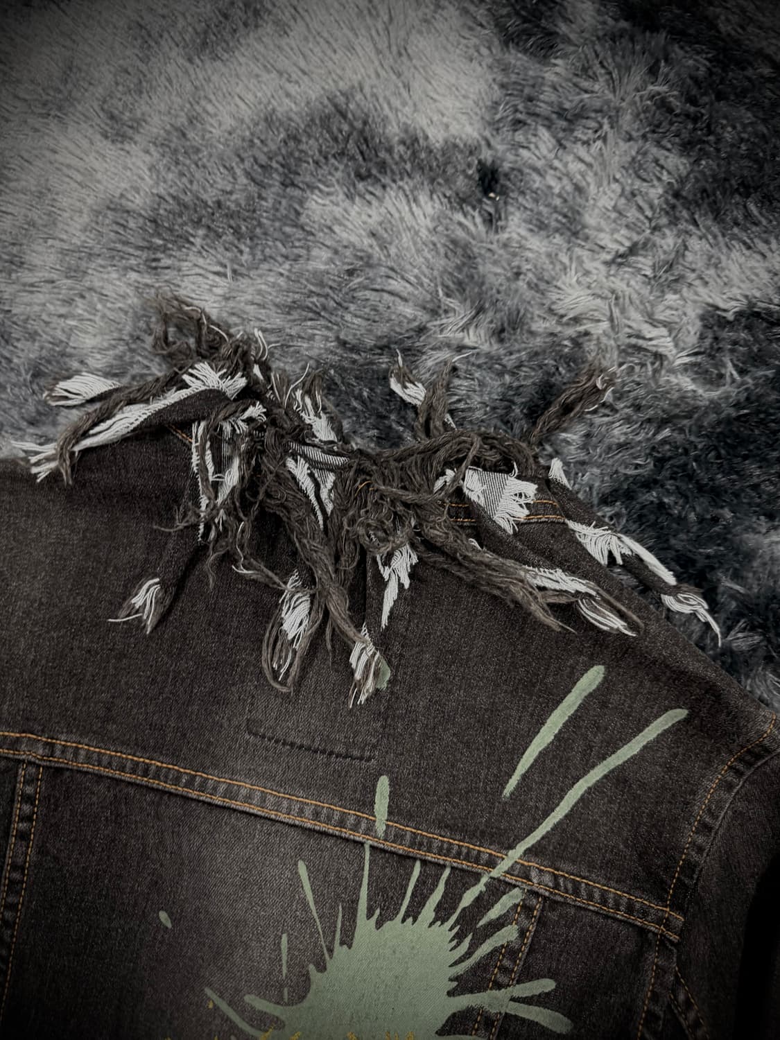 Algonquins 페인팅 테슬 데님자켓 상품이미지6