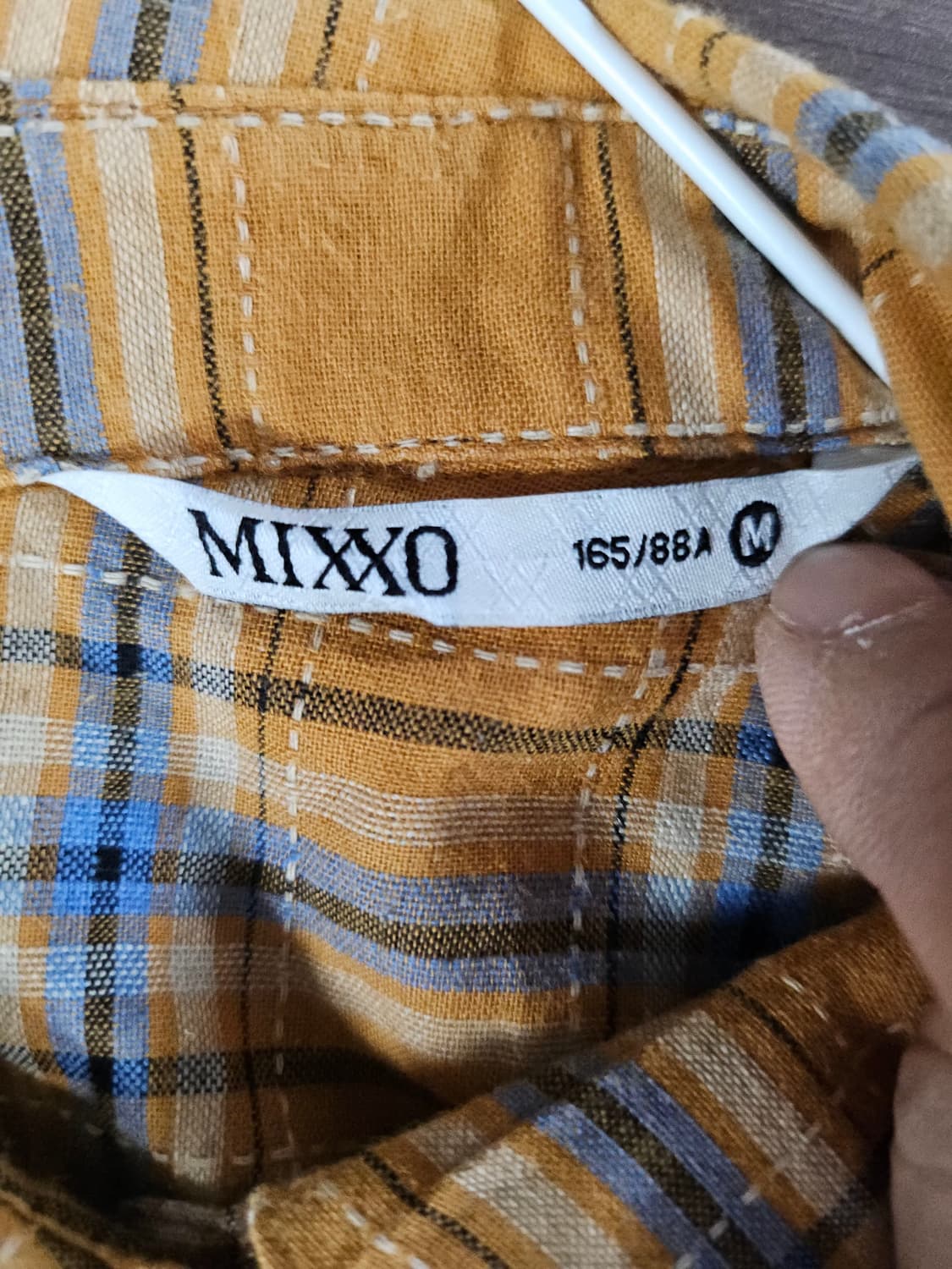 MIXXO 미소 옐로우 체크 남방  L 상품이미지5