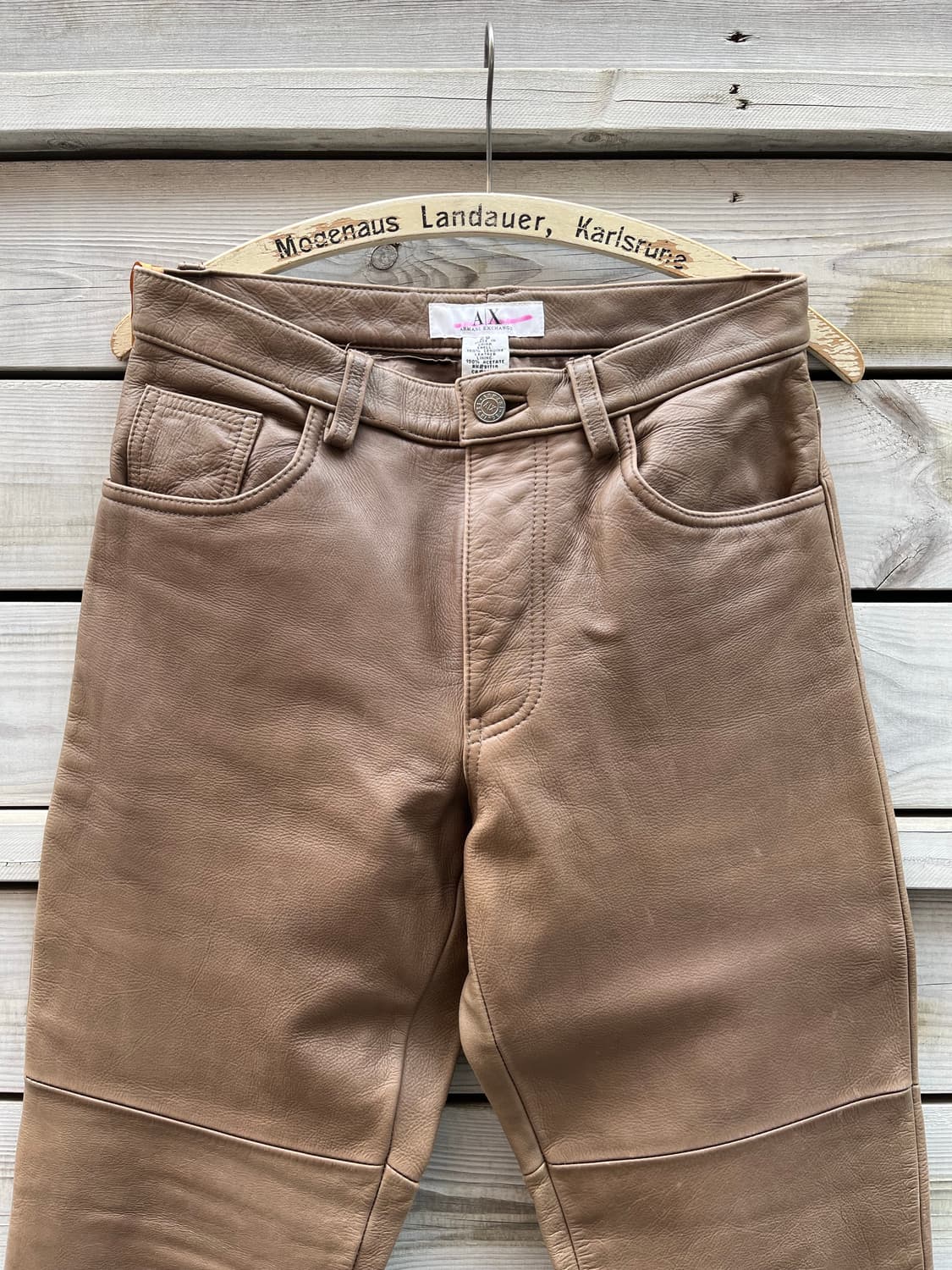 빈티지 아르마니 익스체인지 레더 팬츠 알마니 상품이미지4