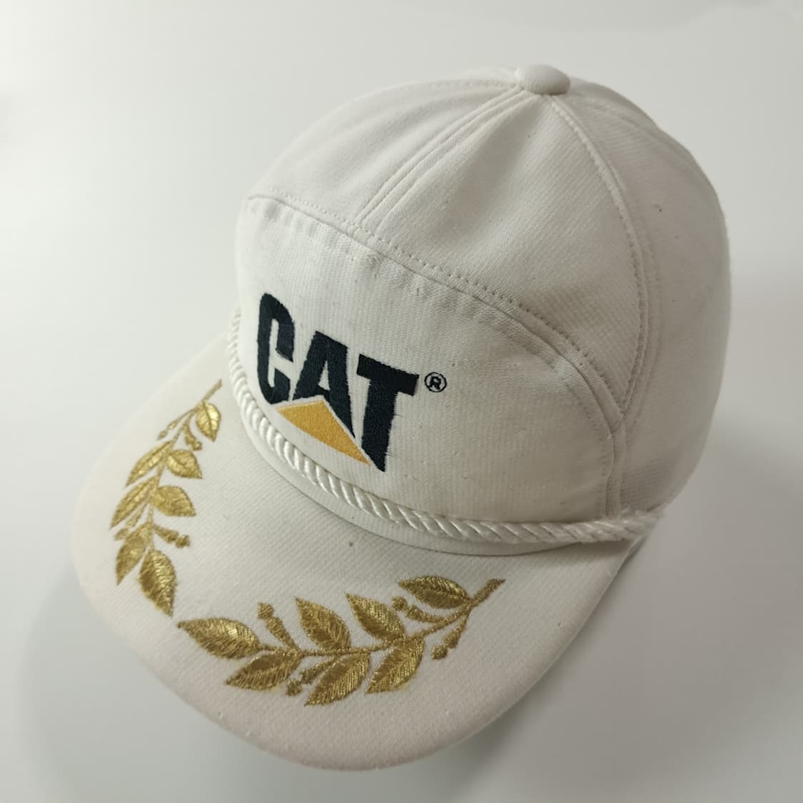 CJ551 CAT 월계수 로프 화이트 90s 스냅백 볼캡 모자 상품이미지1