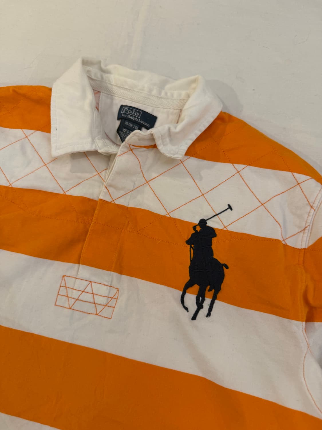 폴로 랄프로렌 빅포니 치프키프 롱슬리브 럭비티 오렌지 상품이미지2