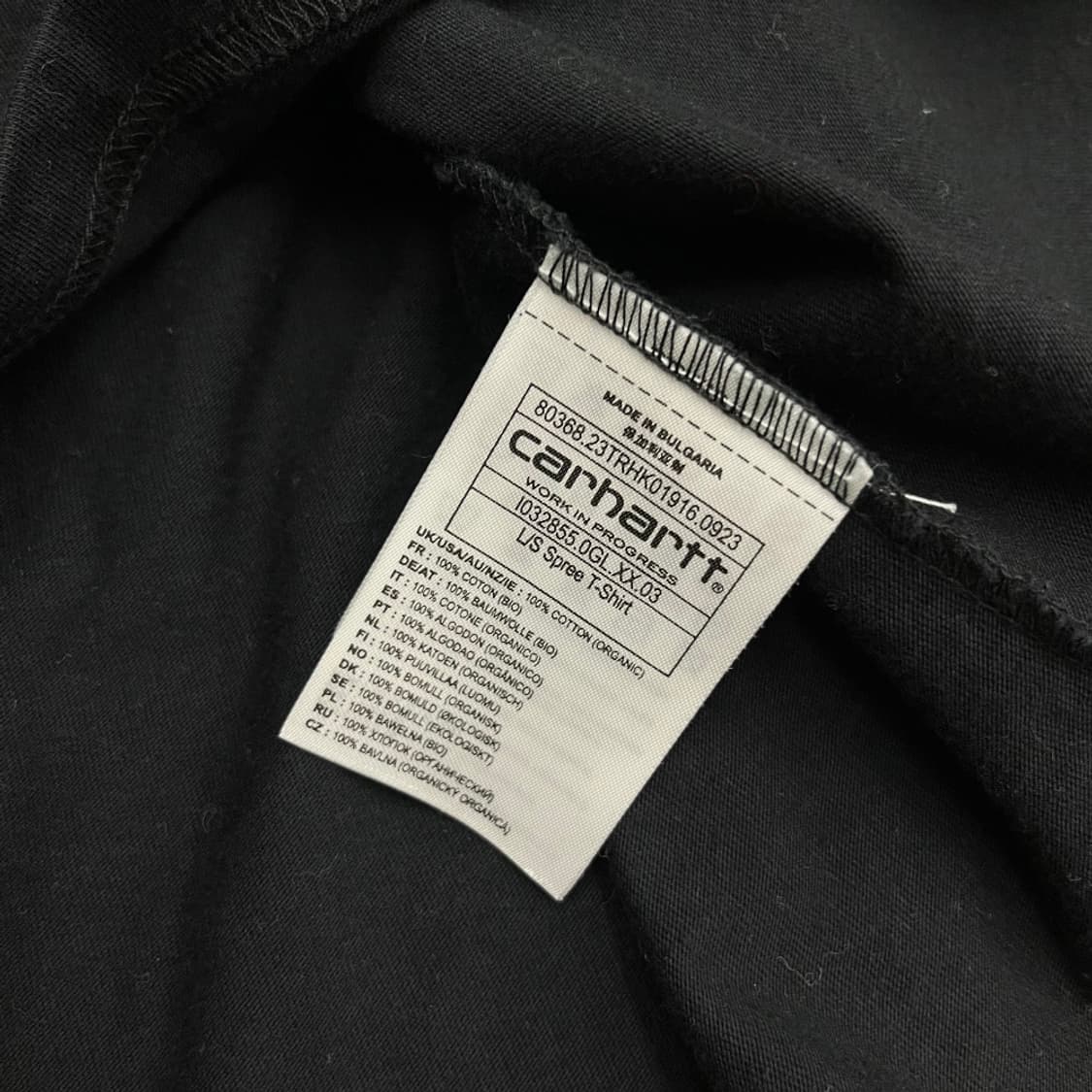 칼하트 Wip 하트 블랙 롱슬리브 XL 상품이미지6