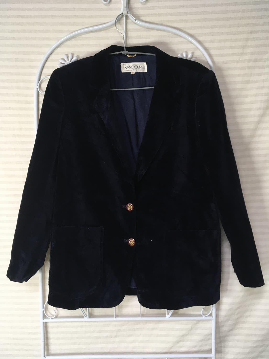 빈티지 벨벳 네이비 블레이저 y2k 스트릿 갸루 펑키 일본빈티지713 상품이미지1
