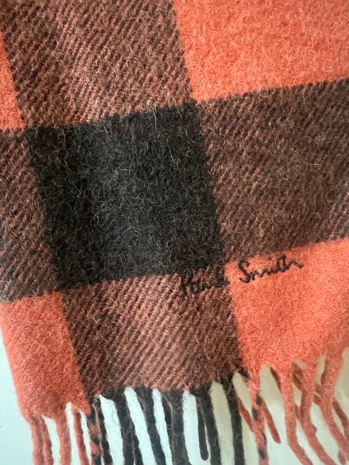 폴스미스 타탄체크 카멜헤어 100% 머플러/목도리 상품이미지2