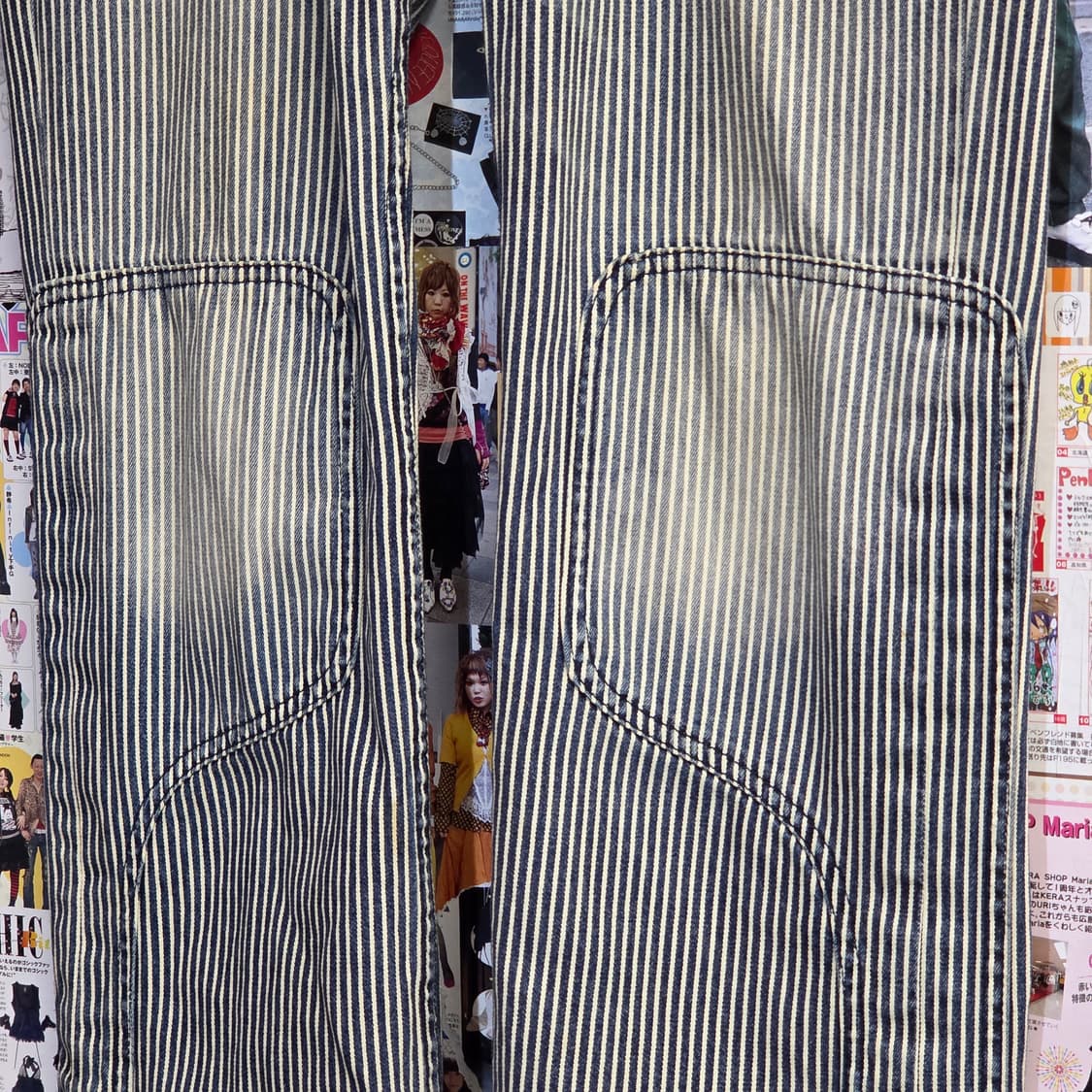 JPN 버튼플라이 로우라이즈 히코리 코튼팬츠 상품이미지4