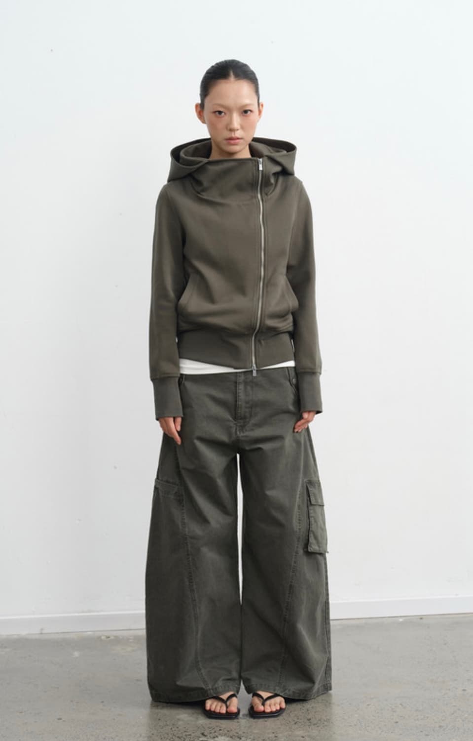 Jakana 후드집업 카키 L 상품이미지1