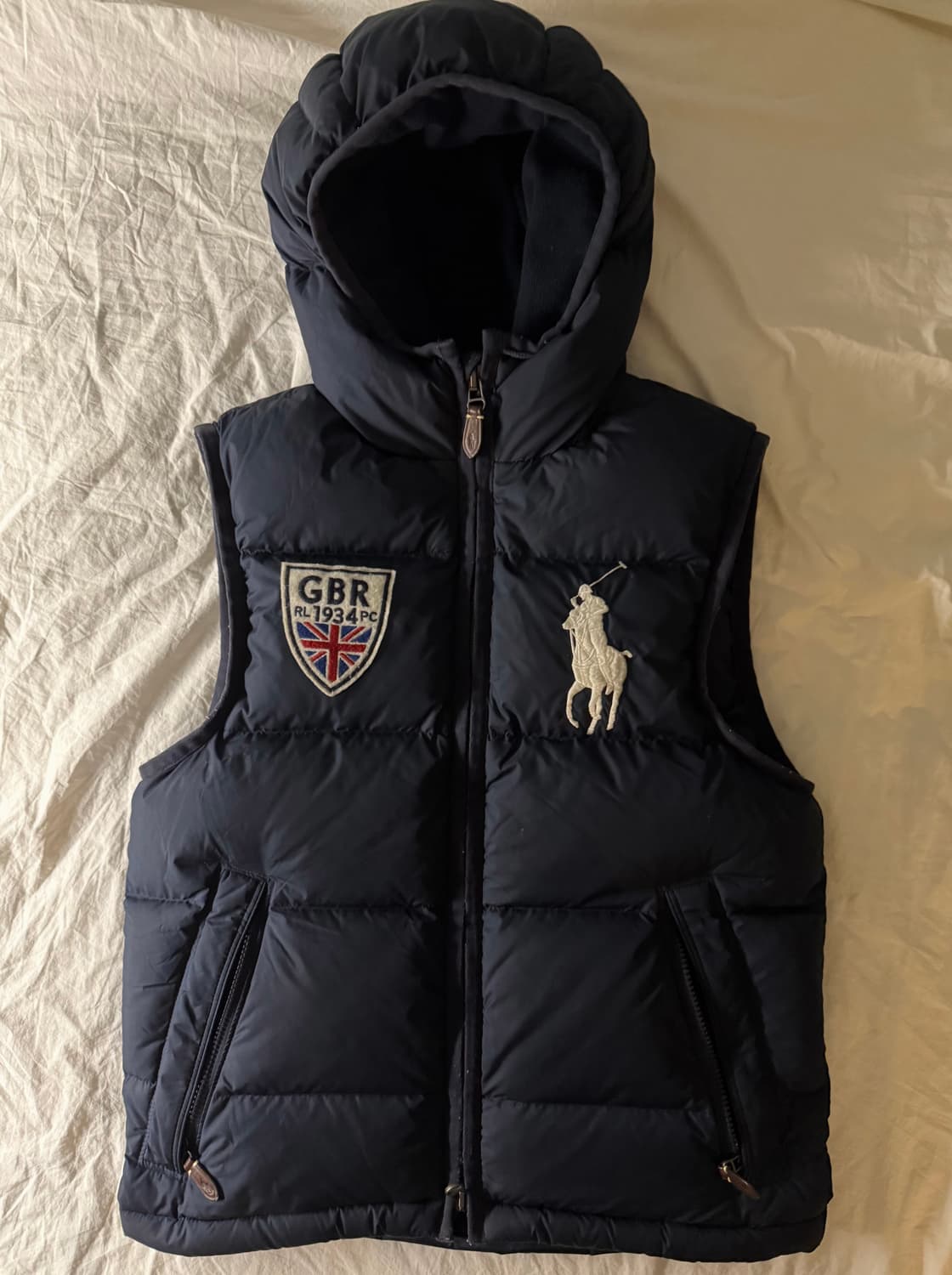 폴로 빅포니 브리튼 조끼 패딩 S 네이비 상품이미지2