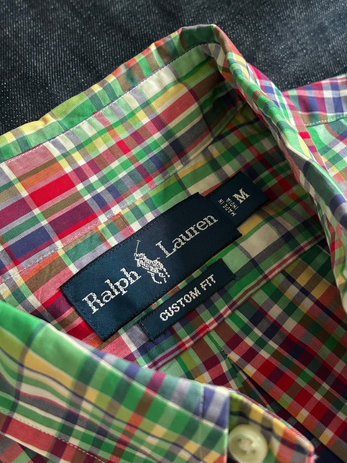 폴로랄프로렌 커스텀핏 마드라스 체크 셔츠 Made in India 상품이미지3