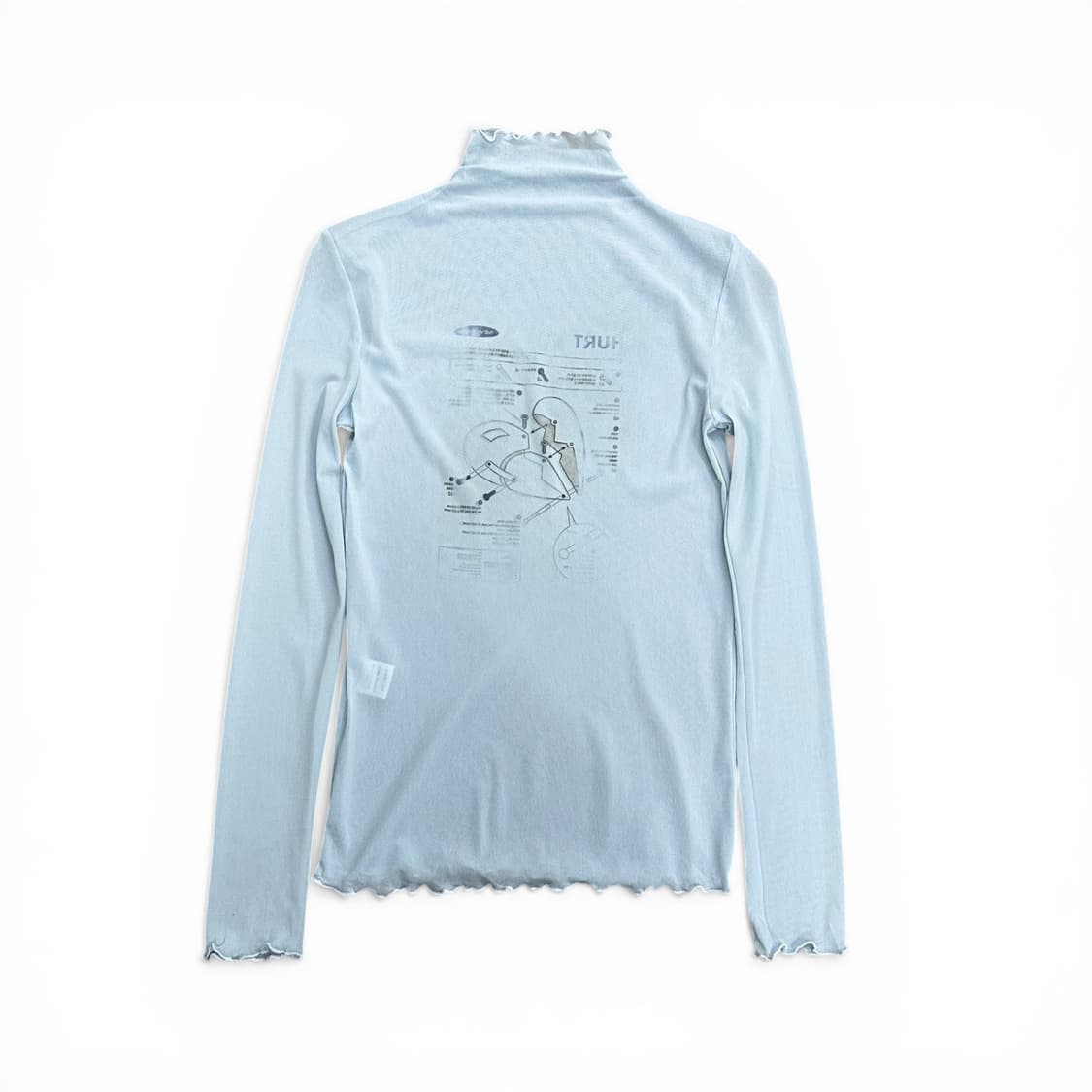 Blue Printing See Through Top 상품이미지2