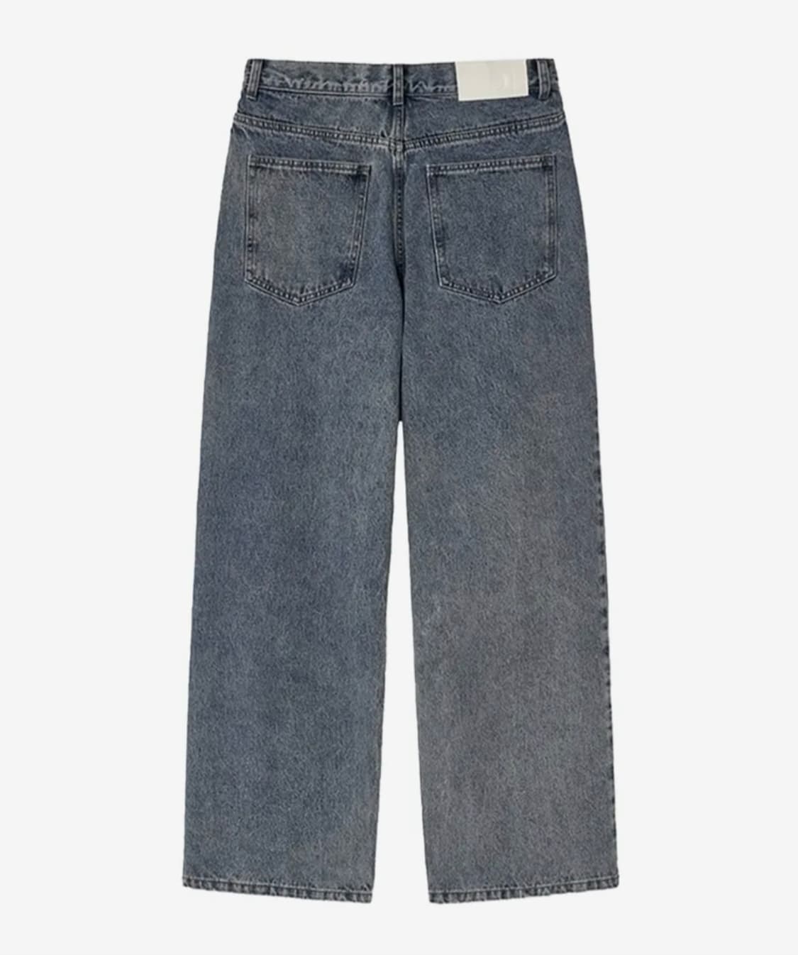 데케트 딥 플리츠 와이드 진 중청 상품이미지3