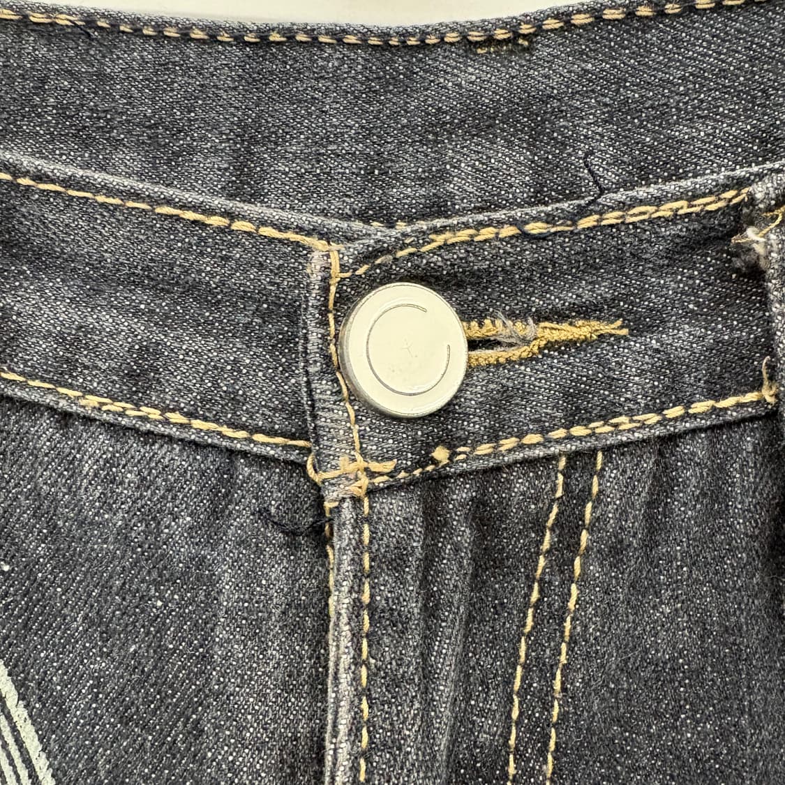 쿠지 COOGI 블랙 데님 팬츠 프린팅 진 31in 상품이미지4