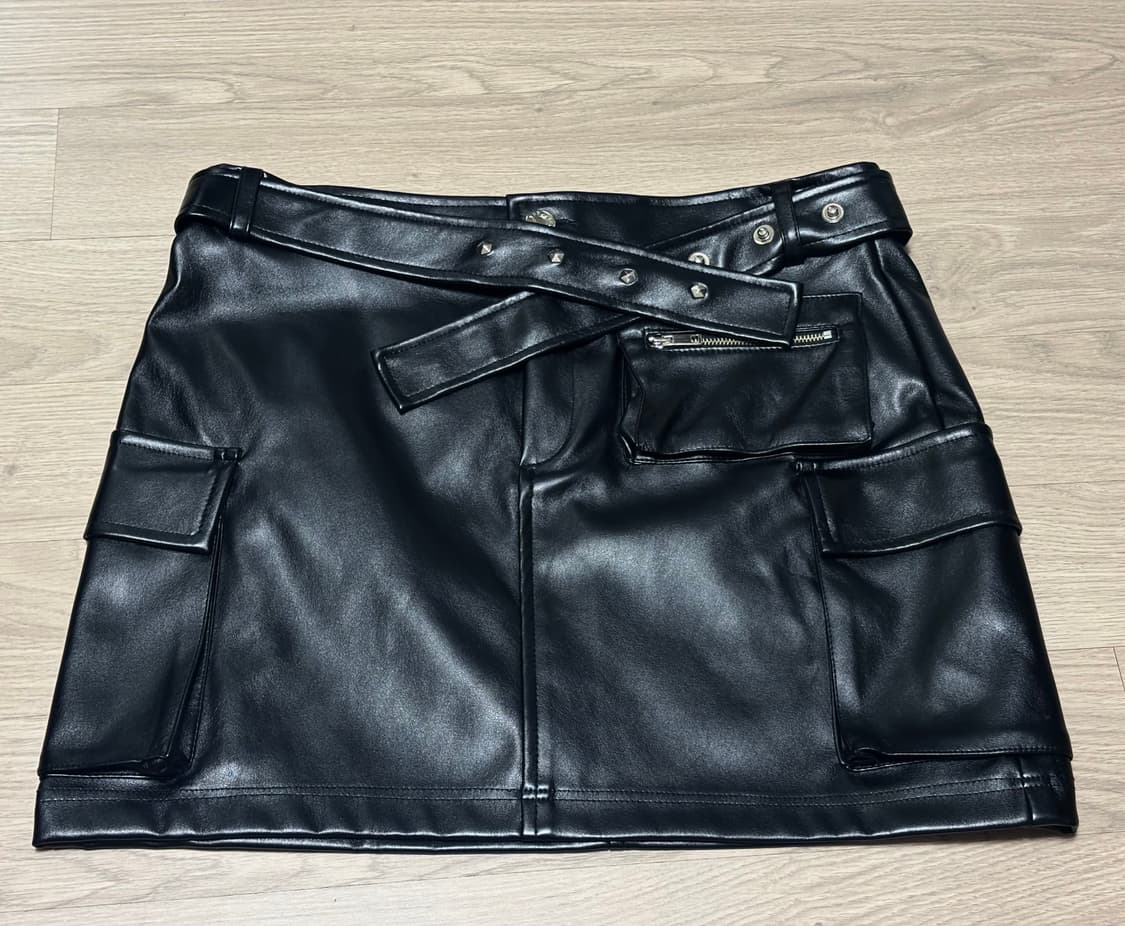 Leey 멀티포켓 레더스커트 M 상품이미지2