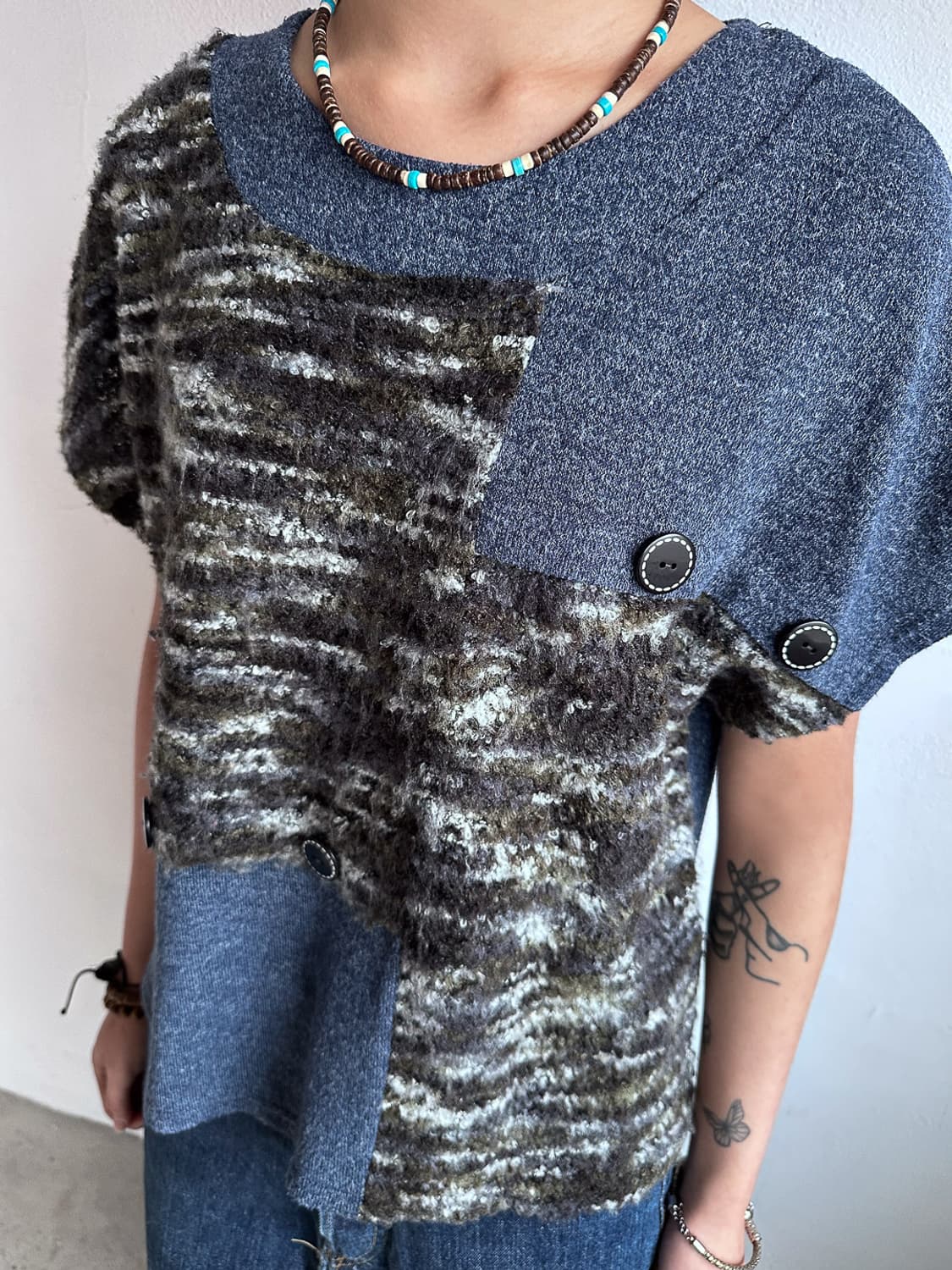 Military Boucle Button Knit 0060 상품이미지2