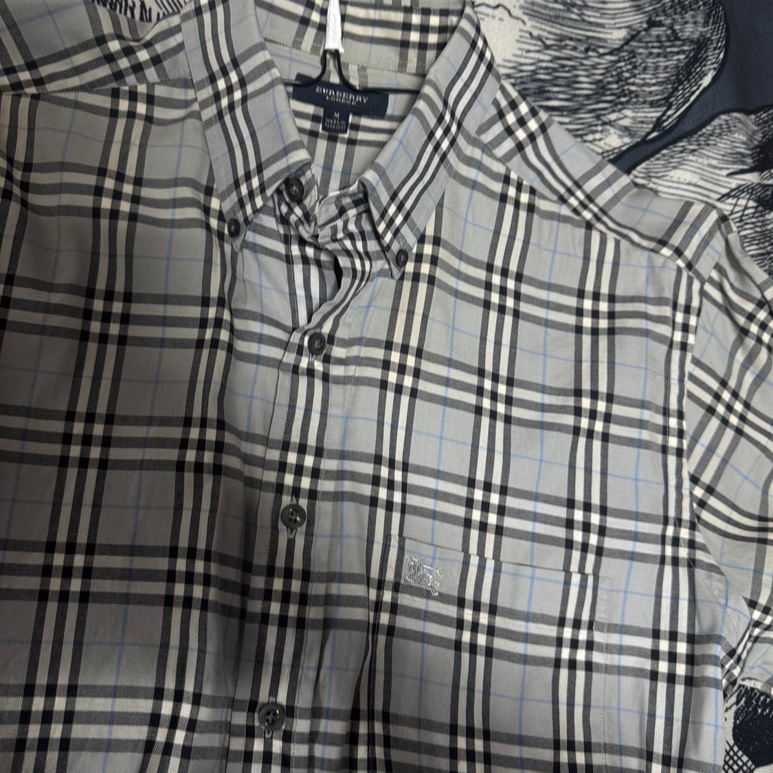 정품) 버버리 체크셔츠 M사이즈  상품이미지5
