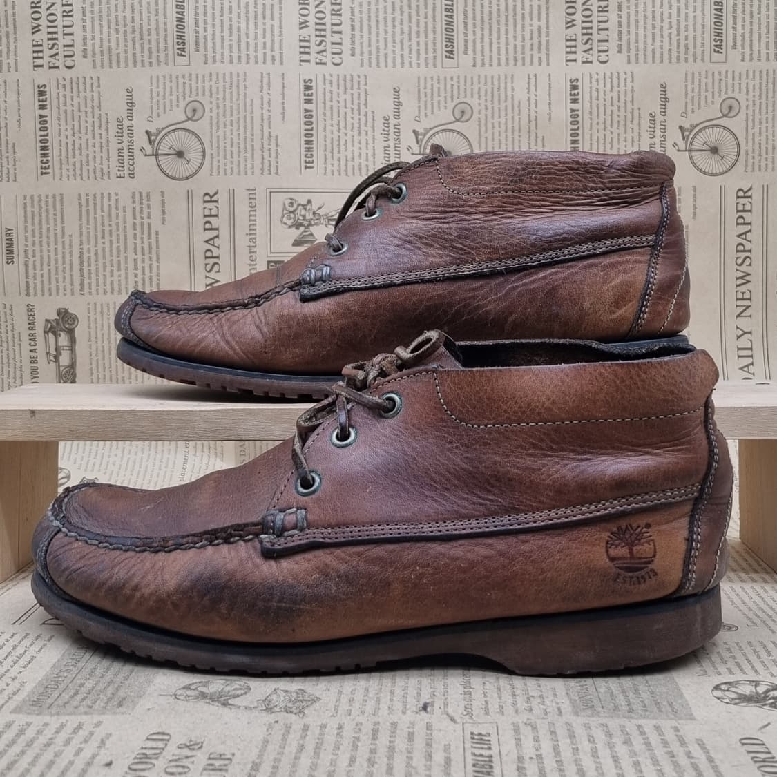 팀버랜드 브라운 레더 보트슈즈275 상품이미지1