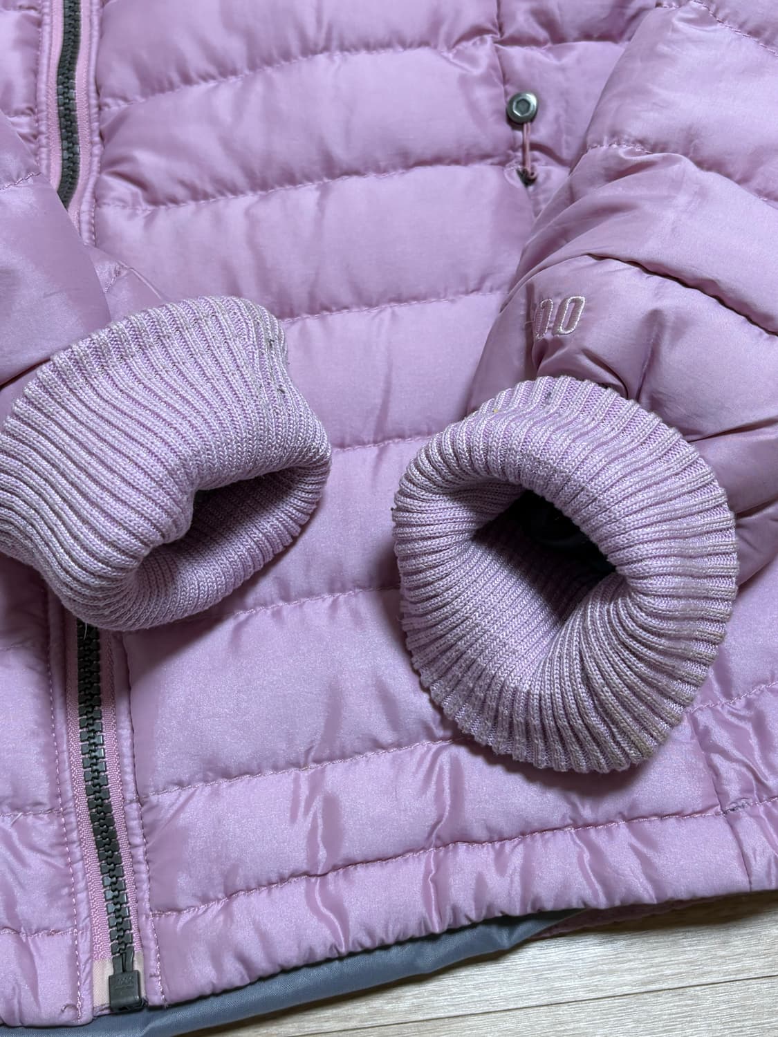 노스페이스 600 구스 다운 경량패딩 베이비 핑크 상품이미지5