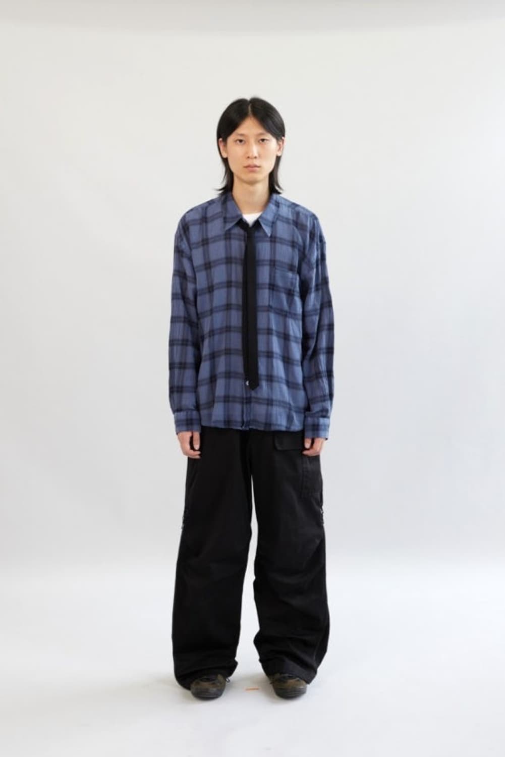 [4] 해칭룸 클래식 오버다이드 셔츠 블루  상품이미지2