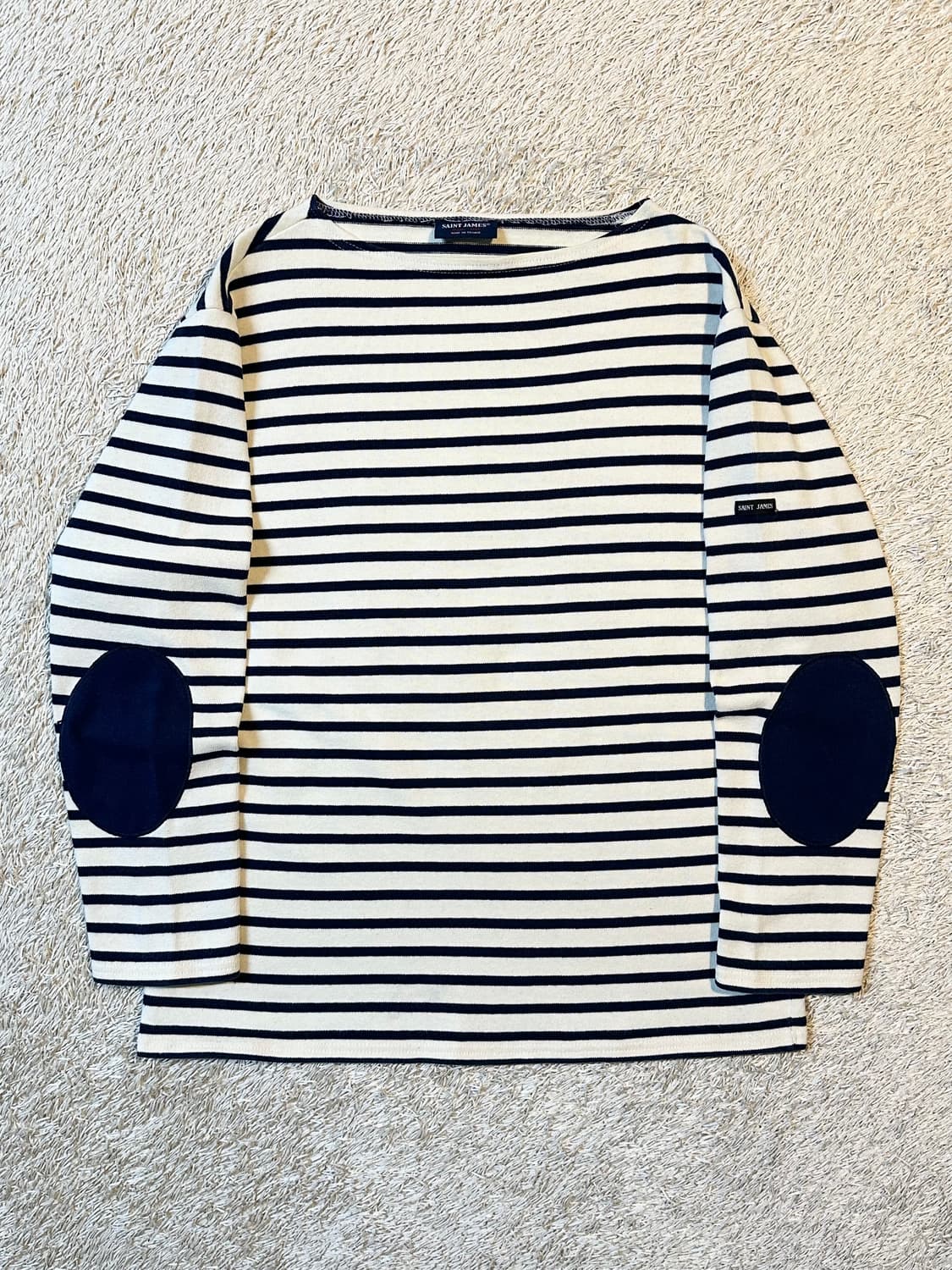 세인트제임스 SAINT JAMES 길도 엘보패치 스트라이프 긴팔 상품이미지1